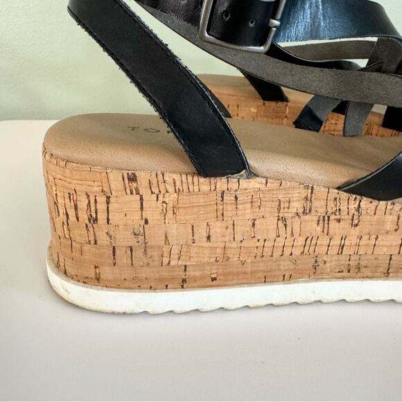 Torrid Women's Black Cork Round Toe Ankle Strap Platform Gladiator Sandal 11.5W - Picture 12 of 12